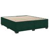 vidaXL Cama box spring con colch&oacute;n terciopelo verde oscuro 200x200 cm