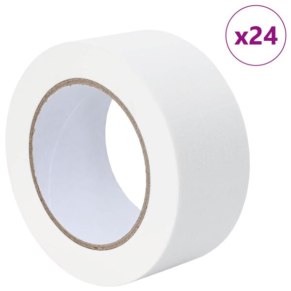 vidaXL Cintas de Enmascarar para Pintores 24 pcs 50mm x 50m Papel