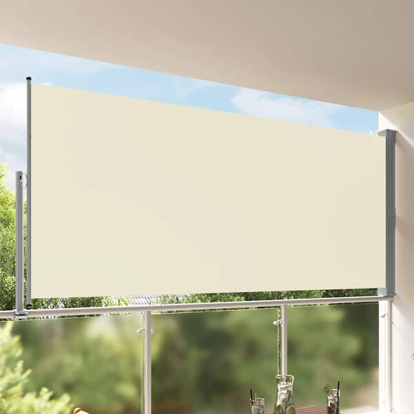 vidaXL Toldo lateral retr&aacute;ctil para patio 160x300 cm crema