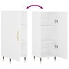 vidaXL Aparador madera de ingenier&iacute;a blanco 34,5x34x90 cm