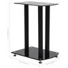 vidaXL Soportes para altavoz aluminio 2 uds negro vidrio de seguridad