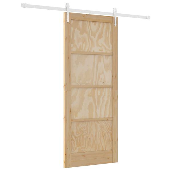 vidaXL Puerta Corredera ORKDAL Marrón 83 x 202 cm