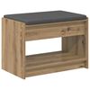 vidaXL Banco de entrada Roble artisan 63 x 38 x 45 cm
