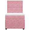 vidaXL Cama box spring con colch&oacute;n terciopelo rosa 80x200 cm