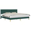 vidaXL Estructura de cama con cabecera Verde oscuro 200 x 200 cm Tela