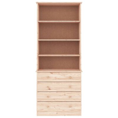vidaXL Librería con cajones ALTA madera maciza de pino 77x35x186,5 cm