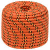 vidaXL Cuerda multiusos 14 mm 50 m Naranja PP 1275 kg Carga m&aacute;x.