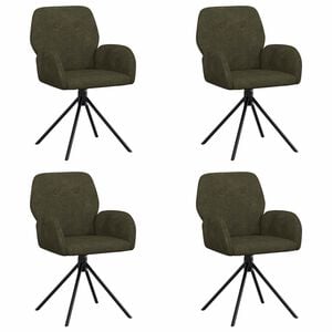 vidaXL Sillas de comedor giratorias 4 uds. Cuero de Suede Sint&eacute;tico