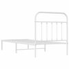 vidaXL Estructura cama sin colchón con cabecero metal blanco 90x190 cm