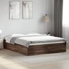 vidaXL Estructura de cama madera de ingenier&iacute;a marr&oacute;n roble 160x200 cm