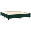 vidaXL Cama box spring con colch&oacute;n terciopelo verde oscuro 180x200 cm