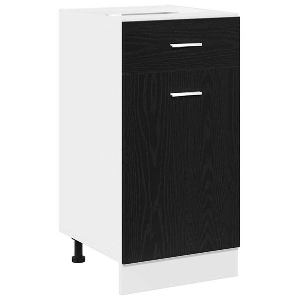vidaXL Mueble colgante con caj&oacute;n Roble Negro 40 x 46 x 81,5 cm