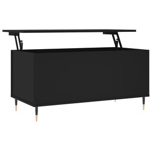 vidaXL Mesa de centro madera contrachapada negro 90x44,5x45 cm