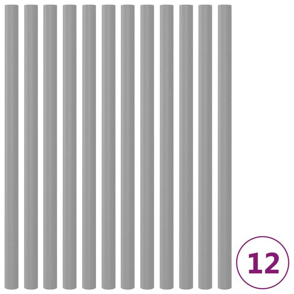 vidaXL Mangas de espuma de postes de cama el&aacute;stica 12 uds 92,5 cm gris