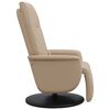 vidaXL Sill&oacute;n reclinable masaje reposapi&eacute;s cuero sint&eacute;tico capuchino