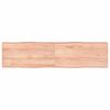 vidaXL Tablero mesa madera tratada borde natural marr&oacute;n 160x40x(2-6)cm