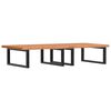 vidaXL Estante de lavabo de pared de acero y madera maciza de haya