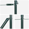 vidaXL Postes de cerca 7 pcs Verde Ø32mm 50 cm Acero galvanizado