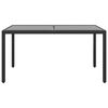vidaXL Set de comedor de jardín 5 pzas ratán PE vidrio templado negro