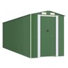 vidaXL Cobertizo de jard&iacute;n acero galvanizado verde 192x606x223 cm