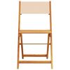 vidaXL Juego de bistro de 3 piezas tela y madera maciza bej