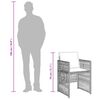 vidaXL Set comedor de jard&iacute;n 5 pzas cojines rat&aacute;n sint&eacute;tico gris claro