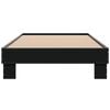vidaXL Estructura de cama madera de ingenier&iacute;a y metal negra 90x190 cm