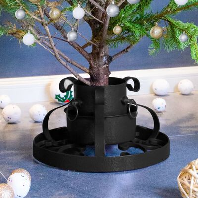 vidaXL Soporte para árbol de Navidad negro 29x29x15,5 cm
