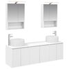 vidaXL Juego de Muebles de Ba&ntilde;o 5 uds. Blanco Madera de ingenier&iacute;a