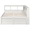 vidaXL Cama con estanter&iacute;a sin colch&oacute;n madera maciza blanca 120x190 cm