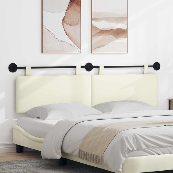vidaXL Cabecera Colgante Liso Crema 170 x 55 x 5 cm Tela de Pana