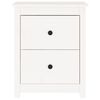 vidaXL Mesitas de noche 2 uds madera maciza pino blanca 50x35x61,5 cm
