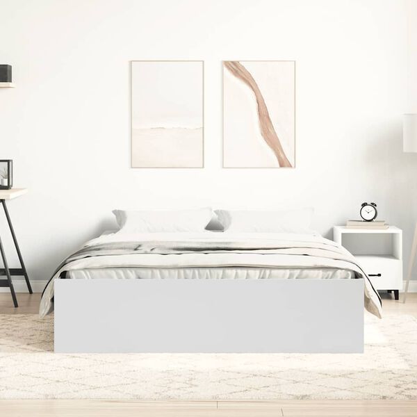 vidaXL Estructura de cama blanca 160x200 cm
