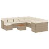 vidaXL Set de sof&aacute;s de jard&iacute;n 12 pzas y cojines rat&aacute;n sint&eacute;tico marr&oacute;n