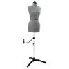 vidaXL Forma de vestido ajustable femenina Gris s Terciopelo