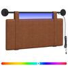 vidaXL Cabecero colgante Con luz LED Marr&oacute;n PU antiguo