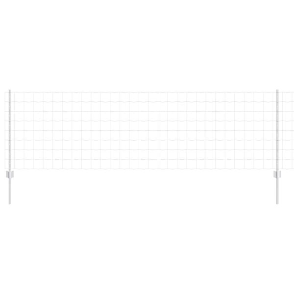 vidaXL Valla con Poste Plateado 0,8 x 10 m Acero