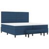 vidaXL Cama tipo Box Spring con colch&oacute;n Azul 200 x 200 cm tela
