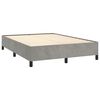 vidaXL Cama box spring con colch&oacute;n terciopelo gris claro 140x200 cm