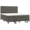vidaXL Cama box spring con colch&oacute;n terciopelo gris oscuro 180x200 cm