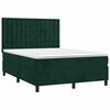 vidaXL Cama box spring con colch&oacute;n terciopelo verde oscuro 140x190 cm