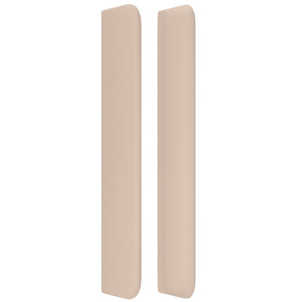 vidaXL Cabecero con orejas cuero sint&eacute;tico capuchino 203x16x118/128 cm