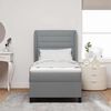 vidaXL Cama tipo Box Spring con colch&oacute;n Gris claro 100 x 200 cm tela