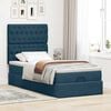 vidaXL Estructura de cama otomana colchones terciopelo azul oscuro