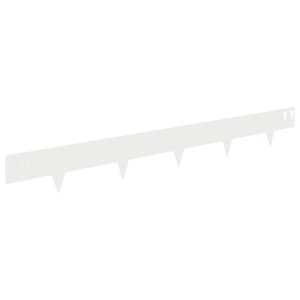 vidaXL Borde de C&eacute;sped 10 pcs 100 x 12 cm Acero Blanco
