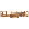 vidaXL Conjunto de sof&aacute;s de exterior 6 uds. Natural