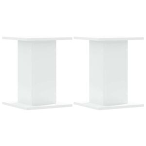 vidaXL Soportes altavoces 2 uds madera ingenier&iacute;a blanco 30x30x40 cm