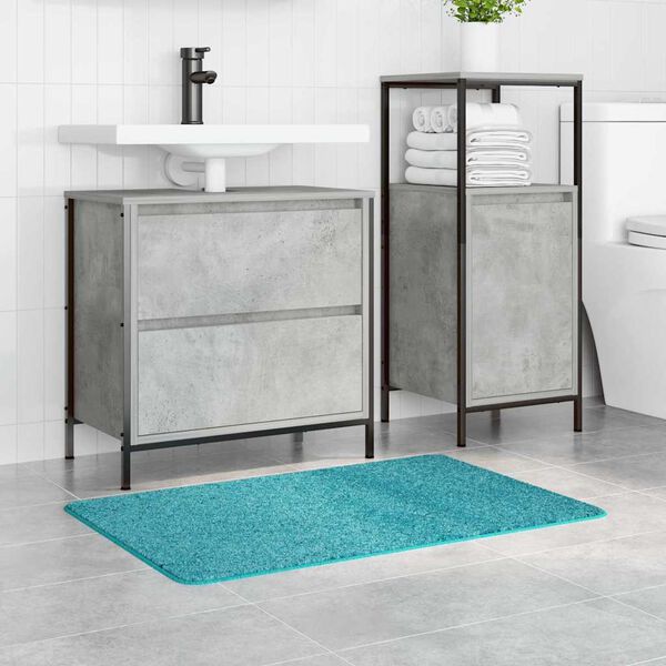 vidaXL Alfombrilla de ba&ntilde;o antideslizante Tuquesa 60 x 90 cm PP