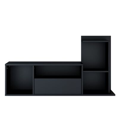 Homemania Mueble para TV Sumatra negro 120x30x30/65 cm