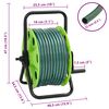 vidaXL Carrete de manguera de pie con set racores PVC verde 0,5" 20 m